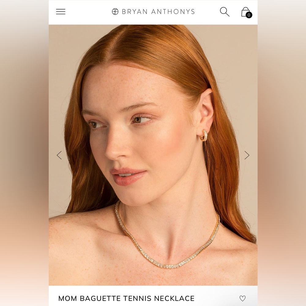 MOM BAGUETTE TENNIS NECKLACE GOLD